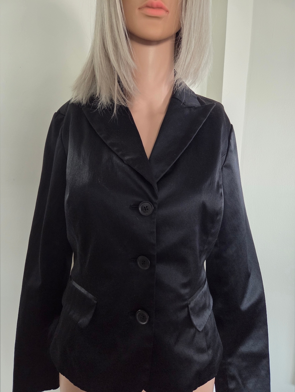 Isaac Mizrahi for Target Black Satin Blazer Size Small